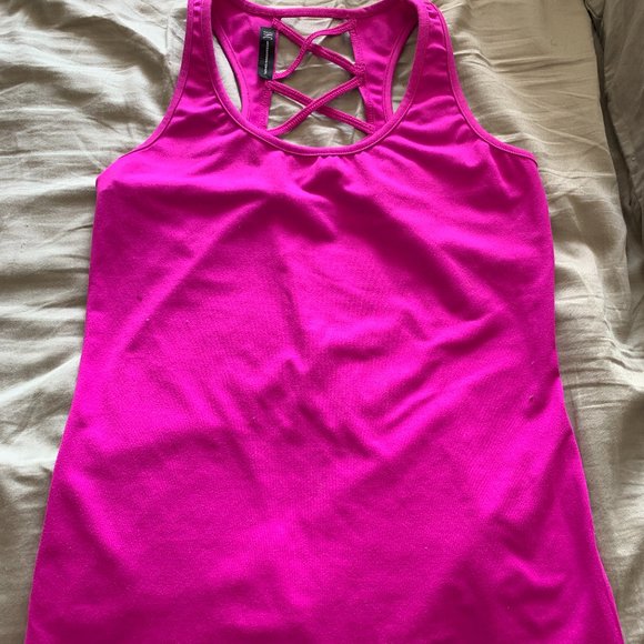 Women's Athletic tank top, shocking pink, size L, INC International Concepts - Picture 1 of 4